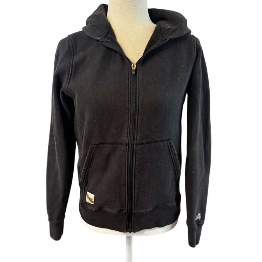 Tracksmith Full Zip Hoodie Running Sweatshirt Athletic Minimalist Black Size XS
